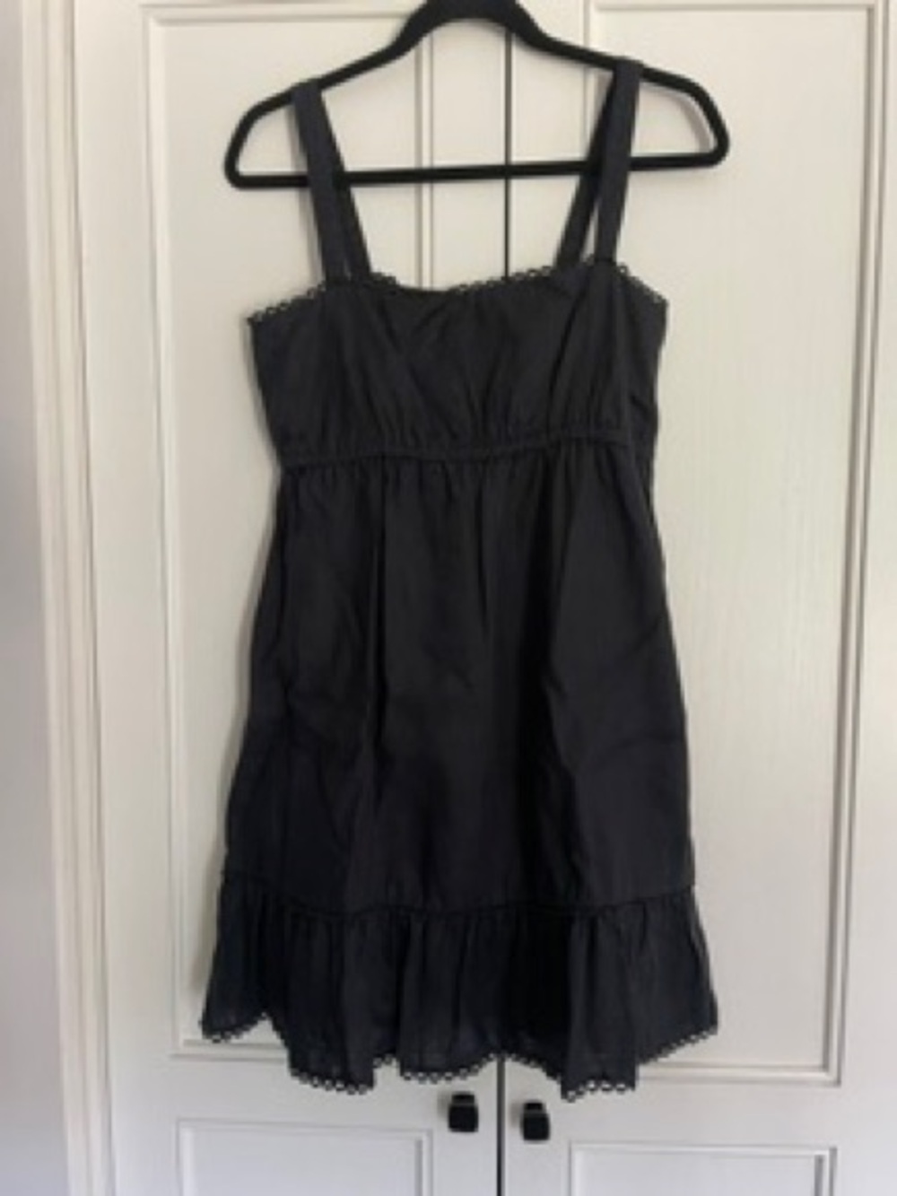 Juicy Couture Black Sleeveless Ruffled Hem Dress
